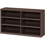 【直送】【代引/日時指定不可】大洋 日本製 オープンラック 幅120 高さ60cm ダークブラウン カラーラック NC 6012 DB 【基本送料無料】