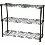 ショッピングスチールラック 直送 日時指定不可 エイ・アイ・エス 19φスチールラック 幅75奥行25高さ61.8cm 3段 ブラウン NS-7525BR 沖縄・離島配送不可