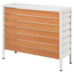 直送 日時指定不可 サンカ アルミ室外機カバー ルーバー 大型 ホワイト ASC-LLWH 沖縄・離島配送不可