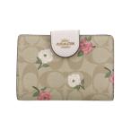 コーチ アウトレット 二つ折り財布 レディース シグネチャー ホワイト COACH OUTLET CR968 IMOTV ライトカーキ/チョークマルチ