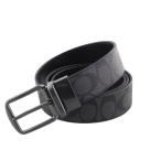 コーチ アウトレット ベルト メンズ ハーネス バックル カット トゥ サイズ リバーシブル ベルト・38MM ブラック COACH OUTLET CQ022 PVC CQ/BK 爆買