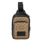 コーチ アウトレット ボディバッグ メンズ シグネチャー ブラウン COACH OUTLET CV763 QBNRX タン/ブラック