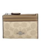 コーチ アウトレット コインケース カードケース レディース シグネチャー ブラウン COACH OUTLET CW870 SVPWH サンド/トープ