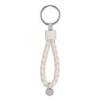 ショッピングヴェネタ ボッテガヴェネタ キーリング メンズ レディース イントレチャート ホワイト BOTTEGA VENETA 113539 V3UN1 9653