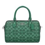 ショッピングシグネチャー コーチ アウトレット ハンドバッグ レディース ローアン サッチェル バッグ・シグネチャー キャンバス グリーン COACH OUTLET CV961 SVBH8