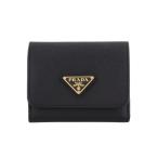 プラダ 三つ折り財布 レディース SAFFIANO TRIANGOLO ブラック PRADA 1MH043 QHH F0002 NERO