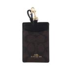  Coach футляр для карточек женский signature черный COACH OUTLET CZ285 IMXAQ