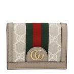 グッチ 二つ折り財布 レディース オフィディア ベージュ GUCCI 523155 UULAG 9682 ベージュ＆ホワイト