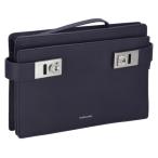 フェラガモ クラッチバッグ セカンドバッグ メンズ ネイビー Ferragamo 241251 MIDNI 爆買