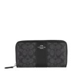 ショッピングコーチ 財布 コーチ アウトレット 長財布 レディース シグネチャー ブラック COACH OUTLET CCQ07 SVO1U チャコール/ブラック 爆買