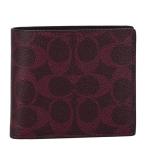 コーチ アウトレット 二つ折り財布 メンズ コイン ウォレット・シグネチャー キャンバス パープル COACH OUTLET CY406 YED