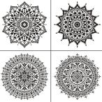 Rolin Roly цветочный принт ...4 pcs 30x30cm man dala чертёж для шаблон DIYsk LAP stencil сиденье картина белый 