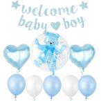 Lumierechat baby душ украшение украшение присоединение оборудование орнамент ba Rune Galland розовый голубой мужчина девочка медведь a-b3632(Welcom