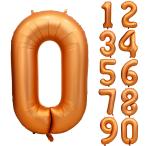  orange номер ba Rune 0 лет цифра 0 способ судно большой день рождения украшение установка 40 дюймовый (0, orange )