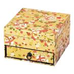 yamako-(Yamaco).. 2 уровень бумага маленький коробка выдвижной ящик есть золотой 15.2x15.2xH9.8cm 28132