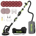 【2025最新改良】SEESII 電気ドライウォールサンダー 1200W ポールサンダー 伸縮式ポール 210cm調節可能 6段変速 2400 RPM