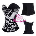 Yahoo! Yahoo!ショッピング(ヤフー ショッピング)セクシーコルセット　パ-ティー　おしゃれランジェリー　コスプレ　黒　シルバープリント　Ｓ〜ＸＬサイズ　 2269a銀（2269a-gin）