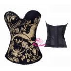 Yahoo! Yahoo!ショッピング(ヤフー ショッピング)セクシーコルセット　パ-ティー　ラインストーン　黒　ゴールドプリント　Ｓ〜ＸＬ　 2269a金（2269a-kin）