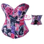 Yahoo! Yahoo!ショッピング(ヤフー ショッピング)セクシーコルセット　ビスチェ　フロントホック　花柄　編み上げ　セクシー下着 2891（2891）