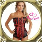 Yahoo! Yahoo!ショッピング(ヤフー ショッピング)セクシーコルセット　ビスチェ　黒赤　花柄　ショーツ k2603（k2603）