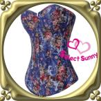 Yahoo! Yahoo!ショッピング(ヤフー ショッピング)セクシーコルセット　ビスチェ　花柄　青　セクシー　Ｓサイズ　Ｌサイズ　ＸＬサイズ　大きいサイズ k2767（k2767-blue）