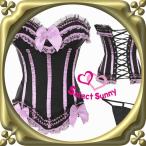 Yahoo! Yahoo!ショッピング(ヤフー ショッピング)セクシーコルセット　ビスチェ　補正下着　　編み上げ 黒　ピンクリボン s1555（s1555-2559a）