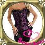 Yahoo! Yahoo!ショッピング(ヤフー ショッピング)セクシーコルセット　補正下着　編み上げ　ショーツ　花柄　紫　パープル s1596（s1596-2723）