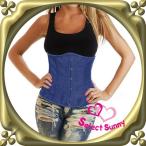 Yahoo! Yahoo!ショッピング(ヤフー ショッピング)アンダーバストコルセット　パ-ティー　編み上げ　おしゃれ　デニム素材　 S〜ＸＬサイズ　大きいサイズ s1618（s1618-2809）