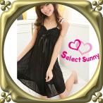 Yahoo! Yahoo!ショッピング(ヤフー ショッピング)セール 黒　ルームウェアー　サテン　胸元ギャザー　スリップ　ワンピース sl3（sale3）