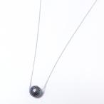 パール ネックレス 華真珠 K18 ホワイトゴールド 8mm 8ミリ珠 特殊カット技術 タヒチ真珠 ペンダント パール 真珠 40cm 長さ調節可能(アジャスター付き)
