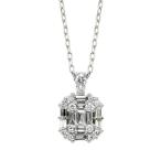 ダイヤモンド ネックレス プラチナ Pt950 0.3ct バケット ダイヤネックレス ペンダント