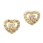 ダイヤモンド ピアス 0.3ct K18 イエローゴールド 0.3カラット ハート ダイヤ ピアス スタッド シンプル ハートデザイン