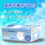 【在庫あり・再入荷】夏用不織布マスク50枚　薄くて快適30%軽量化