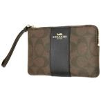 【並行輸入品】コーチ ポーチ COACH アウトレット シグネチャー PVC レザー コーナー ジップ リストレット