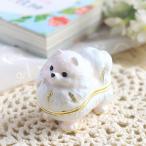 ジュエリーボックス ポメラニアン 犬 Dog イヌの置物 ホワイト 3702