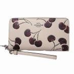 ショッピングコーチ 財布 【並行輸入品】コーチ レザー財布 COACH アウトレット ロング ジップ アラウンド ウォレット チェリープリント 長財布 CDE92 SVCAH n251215