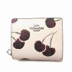 ショッピングコーチ 財布 【並行輸入品】コーチ 財布 COACH アウトレット レザー スナップ ウォレット チェリー プリント二つ折り財布  CDF19SVCAH n251215