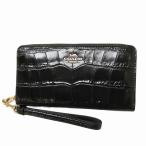 【並行輸入品】コーチ レザー財布 COACH アウトレット ロング ジップ アラウンド ウォレット クロコダイル エンボスド レザー 長財布 CT083IMBLK n251215