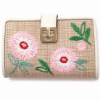 Kate spade ケイトスペード アウトレット 財布 フィービー ストロー レザー ナチュラルマルチ 夏 素材 二つ折り財布 KK918 250
