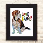  искусство принт порез .. аппликация Beagle собака A4 магазин офисная работа место Beagle собака искусство модный Pinky Pilots Pinky Pilot 