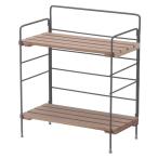 棚 ラック 2段 北欧 卓上 ディスプレイ キッチン収納 収納ラック 収納棚 おしゃれ オープンラック リビング 折り畳み 折りたたみインテリアラック 送料無料