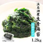 青のり 静岡県浜名湖産 生青のり 1.2kg冷凍便 青海苔 送料無料 磯の香り豊かな浜名湖青のり ヒトエグサ