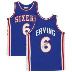 NBA Julius Erving #32 76ers автограф автограф 1982-83 swing man джерси Mitchell &nes/Mitchell &amp; Ness голубой 