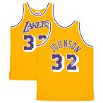 NBA Magic * Johnson Ray The Cars автограф автограф swing man джерси Mitchell &nes/Mitchell &amp; Ness Gold 
