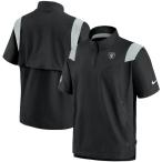 NFL жакет / внешний Raider s боковой линия Short рукав Quarter-Zip Jacket Nike /Nike черный 