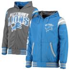 NFL лев z жакет Fast Pace двусторонний полный Zip Jacket G-III голубой / красный уголь 2212fsg