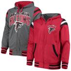 NFL Falcon z жакет Fast Pace двусторонний полный Zip Jacket G-III красный / уголь 2212fsg