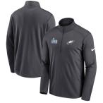 NFL Eagle s жакет no. 57 раз super миска .. память Left Chest Half-Zip Pullover Top Nike /Nike антрацит 