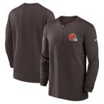 NFL Brown z жакет 2023 боковой линия Performance Long Sleeve Quarter-Zip Top Nike /Nike Brown 