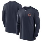 NFL Bear -z жакет 2023 боковой линия Performance Long Sleeve Quarter-Zip Top Nike /Nike темно-синий 